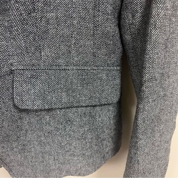 Banana Republic wool blend herringbone blazer sz8 - Picture 4 of 7